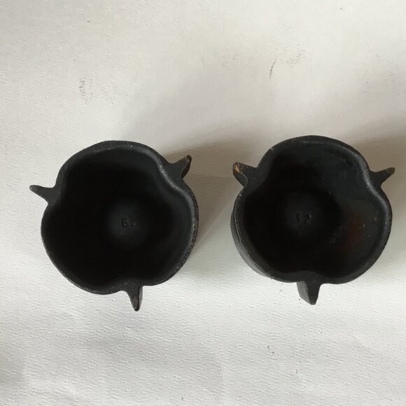 Vintage Dansk Black Cast Iron Candlesticks Set of 2 - Picture 8 of 11